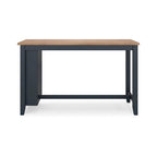 Table à manger hauteur comptoir, 152 cm, bois de manguier marron foncé et bleu