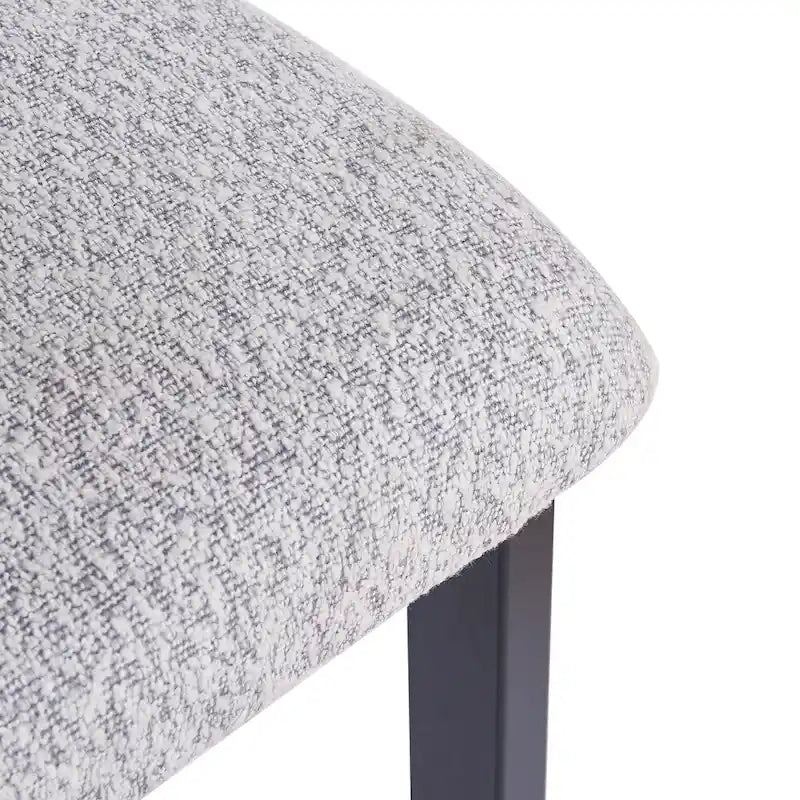 26,5 Tabourets de comptoir rembourrés ronds, lot de 2 chaises de bar à dossier bas avec cadre en métal noir