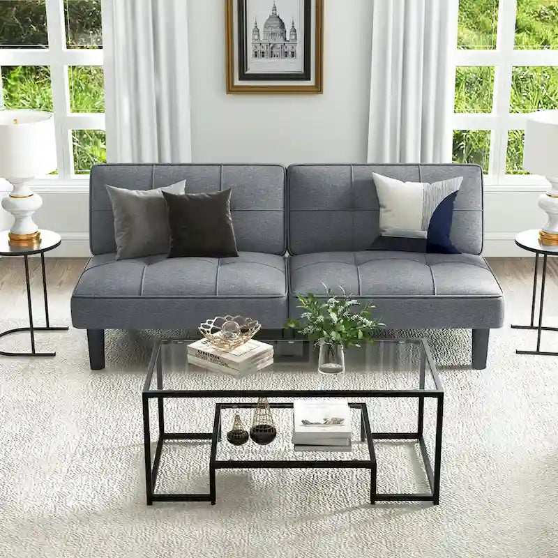 Canapé-lit futon convertible pliable avec 6 positions réglables - Voir détails