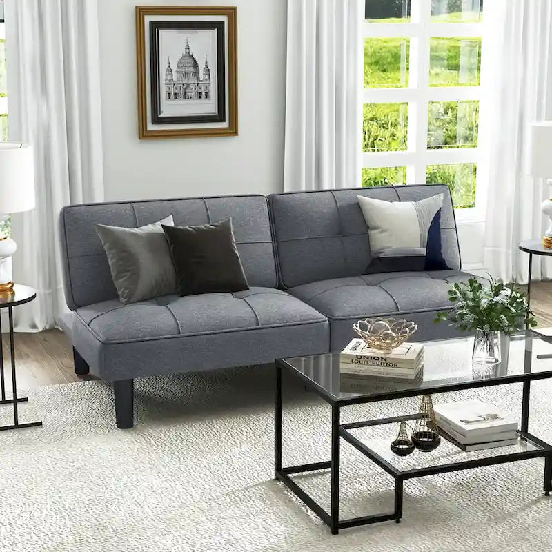 Canapé-lit futon convertible pliable avec 6 positions réglables - Voir détails