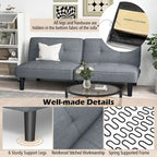 Canapé-lit futon convertible pliable avec 6 positions réglables - Voir détails