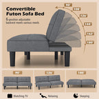 Canapé-lit futon convertible pliable avec 6 positions réglables - Voir détails