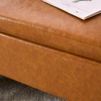 Banc de rangement capitonné 56W à couvercle rabattable avec accoudoirs