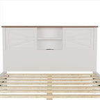 Lit plateforme de ferme avec portes coulissantes doubles et station de charge