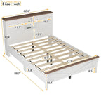 Lit plateforme de ferme avec portes coulissantes doubles et station de charge