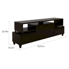 Meuble TV de rangement multifonctionnel de 70 pouces