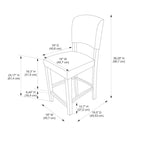 Tabouret de comptoir en vinyle rouge foncé | Fixe | Siège unique