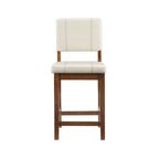 Tabouret de bar crème en similicuir Milano, hauteur comptoir