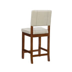 Tabouret de bar crème en similicuir Milano, hauteur comptoir