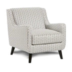 Fauteuil rembourré en tissu multicolore à rayures