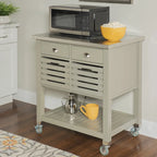 Le chariot de cuisine en bois gris White Squirrel de The Gray Barn