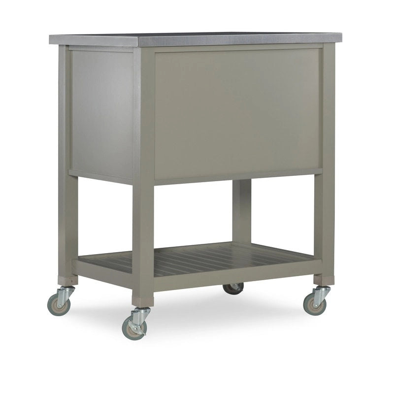 Le chariot de cuisine en bois gris White Squirrel de The Gray Barn
