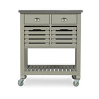 Le chariot de cuisine en bois gris White Squirrel de The Gray Barn