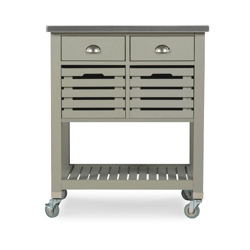 Le chariot de cuisine en bois gris White Squirrel de The Gray Barn