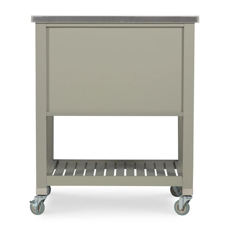 Le chariot de cuisine en bois gris White Squirrel de The Gray Barn