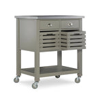 Le chariot de cuisine en bois gris White Squirrel de The Gray Barn