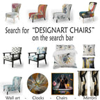 Fauteuil d'appoint bohème chic rembourré - Collage de carreaux orange - Fauteuil