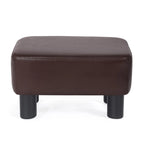 Petit repose-pieds rectangulaire en cuir PU, pouf, repose-pieds moderne
