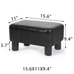 Petit repose-pieds rectangulaire en cuir PU, pouf, repose-pieds moderne