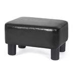 Petit repose-pieds rectangulaire en cuir PU, pouf, repose-pieds moderne