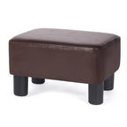 Petit repose-pieds rectangulaire en cuir PU, pouf, repose-pieds moderne
