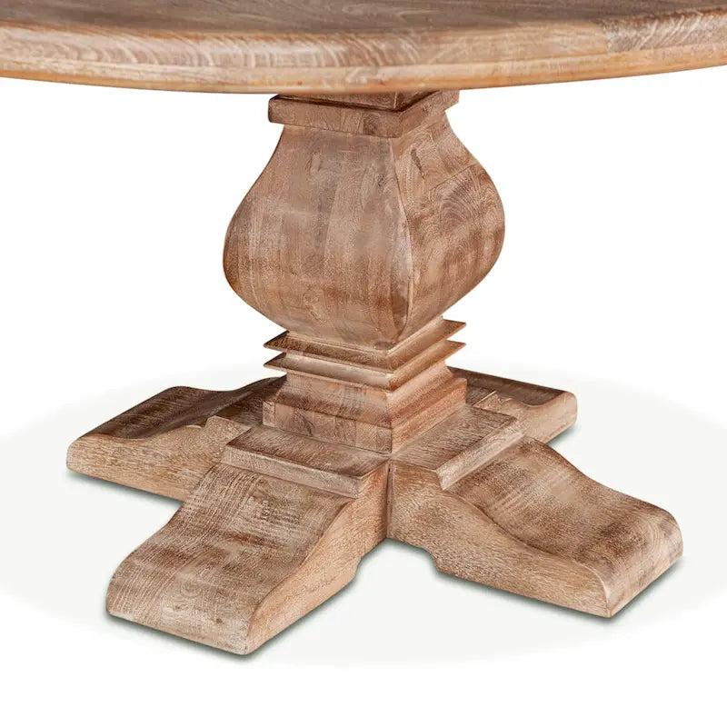 Table à manger ronde en manguier