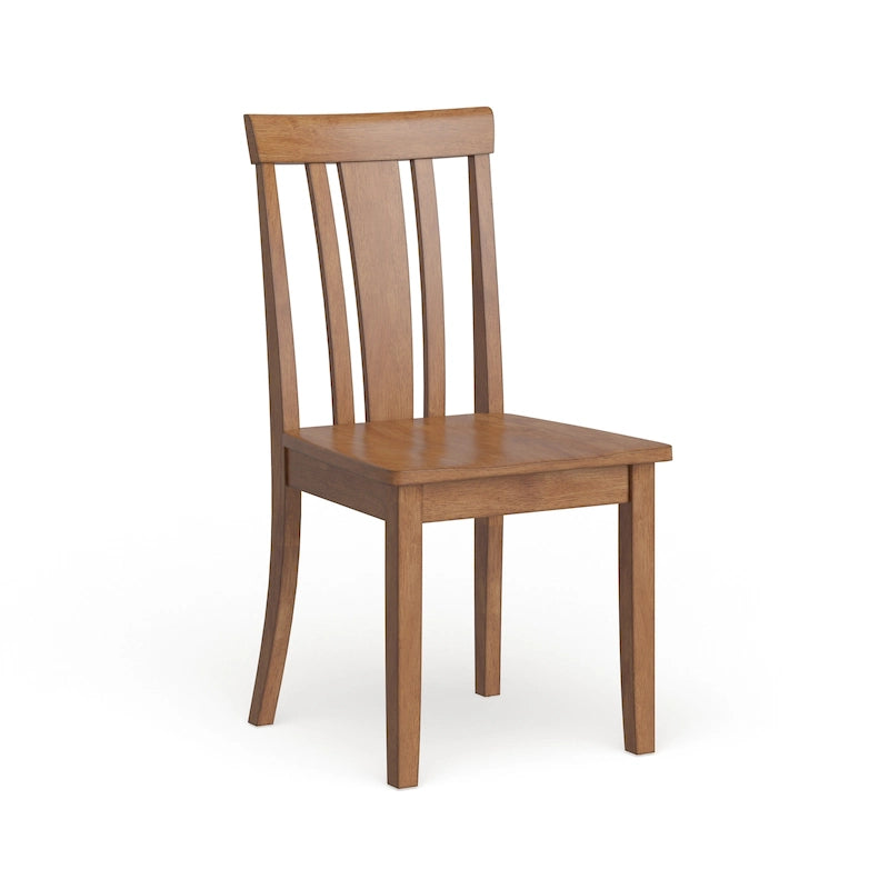 Chaises de salle à manger en bois à lattes (lot de 2)