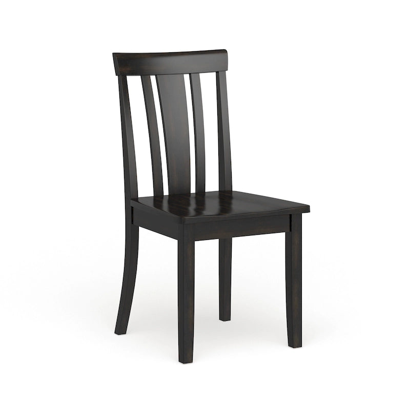 Chaises de salle à manger en bois à lattes (lot de 2)