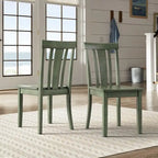 Chaises de salle à manger en bois à lattes (lot de 2)