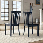 Chaises de salle à manger en bois à lattes (lot de 2)