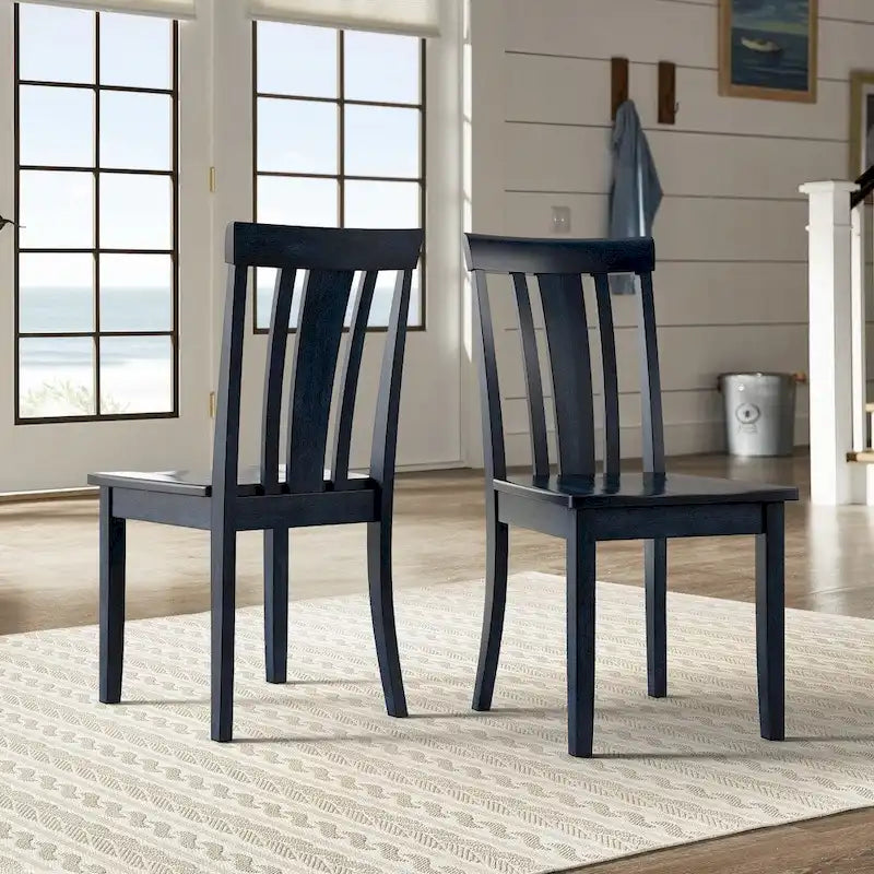 Chaises de salle à manger en bois à lattes (lot de 2)