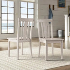Chaises de salle à manger en bois à lattes (lot de 2)