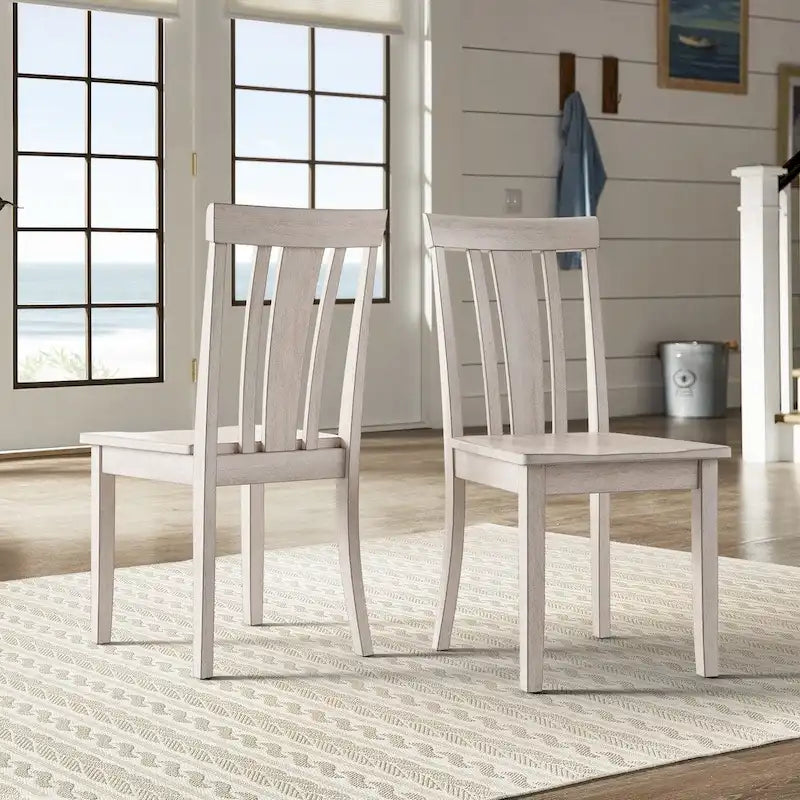 Chaises de salle à manger en bois à lattes (lot de 2)