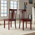 Chaises de salle à manger en bois à lattes (lot de 2)