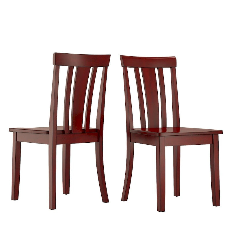 Chaises de salle à manger en bois à lattes (lot de 2)