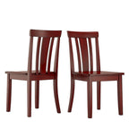 Chaises de salle à manger en bois à lattes (lot de 2)