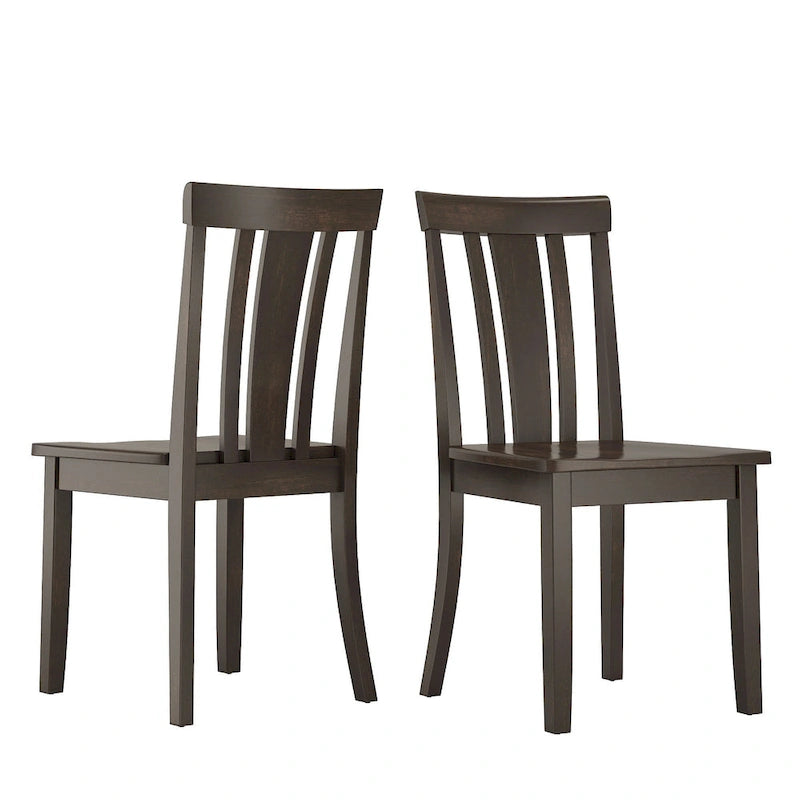 Chaises de salle à manger en bois à lattes (lot de 2)