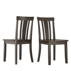 Chaises de salle à manger en bois à lattes (lot de 2)