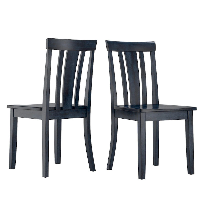 Chaises de salle à manger en bois à lattes (lot de 2)
