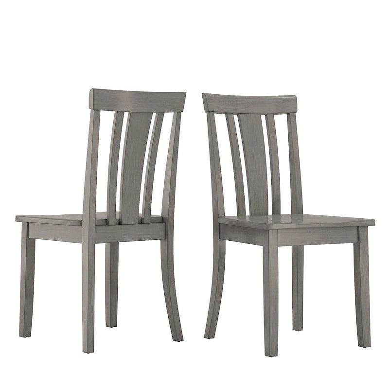 Chaises de salle à manger en bois à lattes (lot de 2)