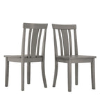 Chaises de salle à manger en bois à lattes (lot de 2)