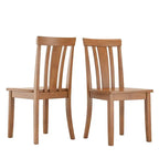 Chaises de salle à manger en bois à lattes (lot de 2)