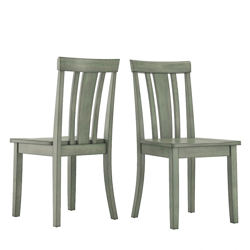 Chaises de salle à manger en bois à lattes (lot de 2)