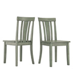Chaises de salle à manger en bois à lattes (lot de 2)