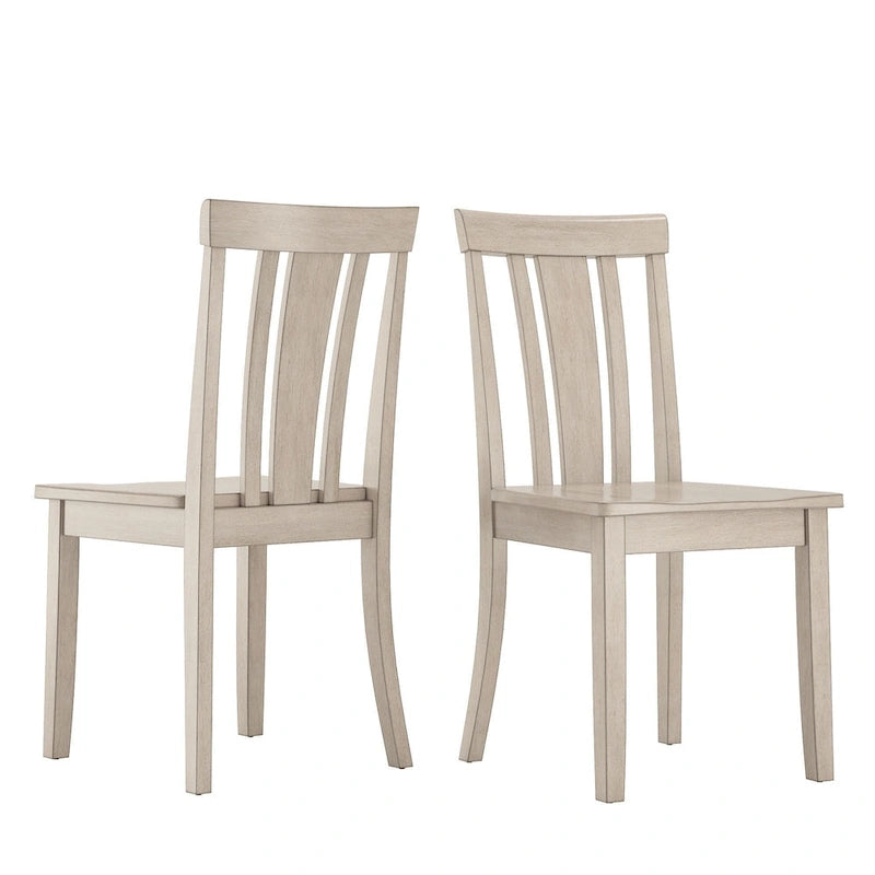 Chaises de salle à manger en bois à lattes (lot de 2)
