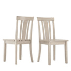 Chaises de salle à manger en bois à lattes (lot de 2)