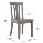 Chaises de salle à manger en bois à lattes (lot de 2)