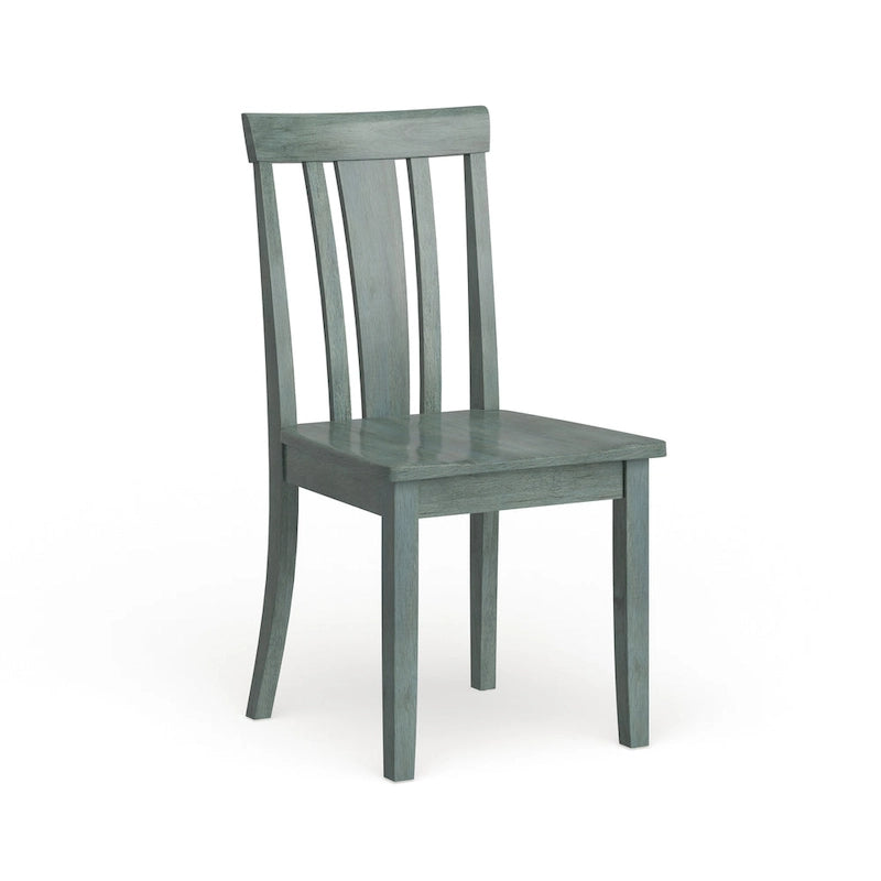 Chaises de salle à manger en bois à lattes (lot de 2)