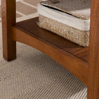 Table basse à deux tiroirs avec étagère