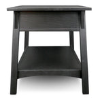 Table basse à deux tiroirs avec étagère